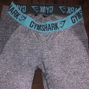 Gymshark Flex Leggings - Charcoal Marl/Dusky Teal